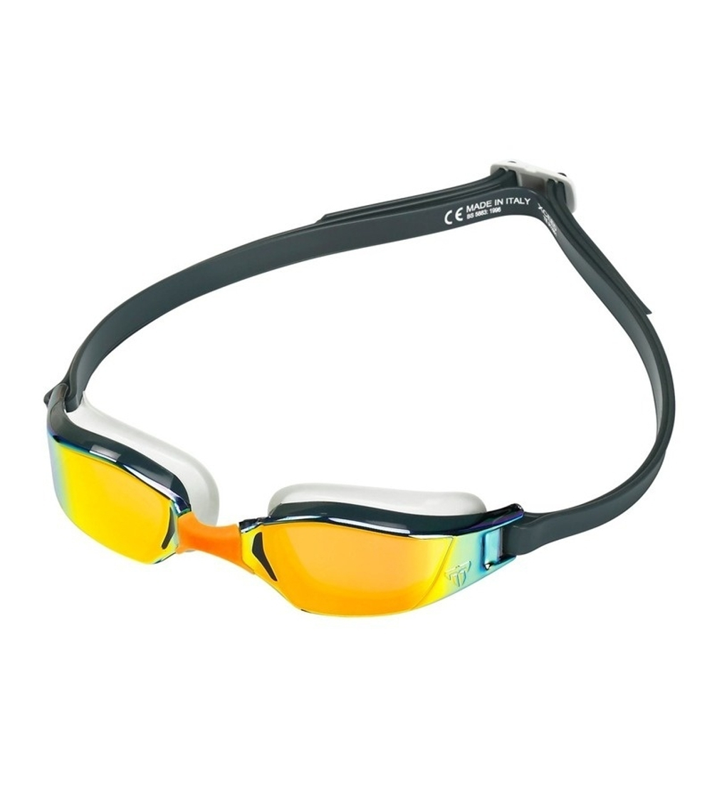 Очки для плавания Phelps XCEED Titanium Mirror оранжевые зеркальные линзы