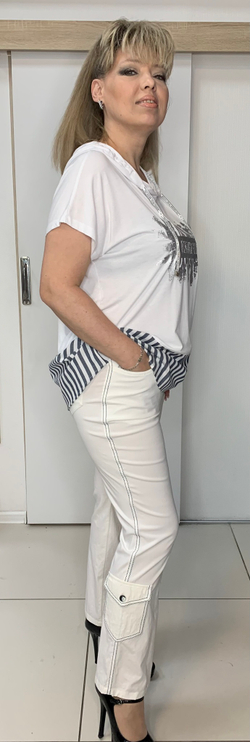 Белые немецкие летние брюки