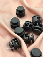 Фиксаторы шнура для одежды пластиковые черные