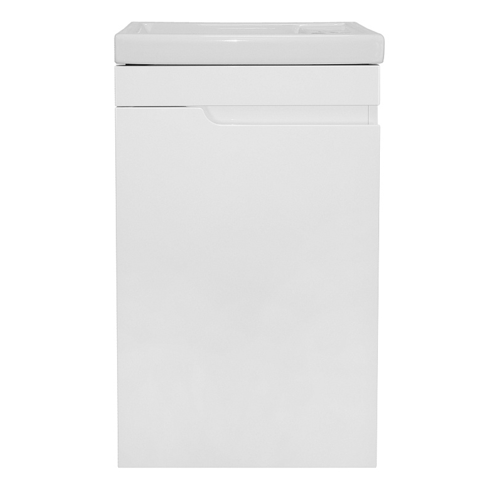 Комплект Тумба Azario KANTRI 45 450х250х775 подвесная, с раковиной Фостер 45, левая, белый глянец (CS00097244)