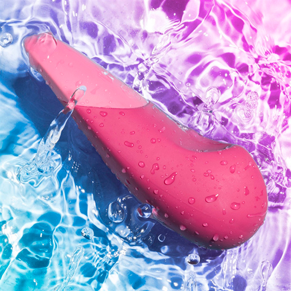 Темно-розовый клиторальный вибратор 14,2см Womanizer Vibe Rose WZFS1SG3