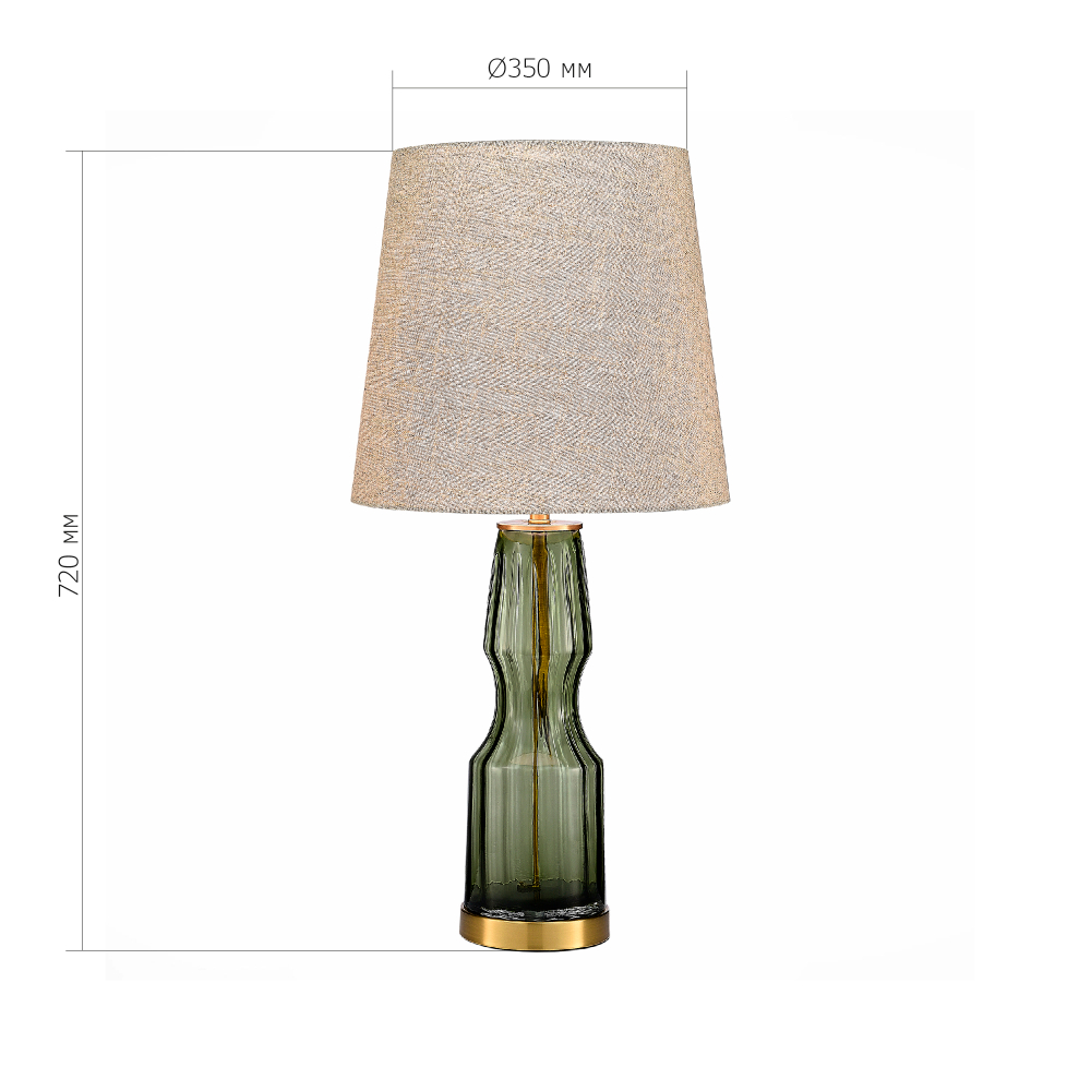 SL1005.904.01 Прикроватная лампа ST-Luce Оливковый, Латунь/Серый E27 1*40W SAYA