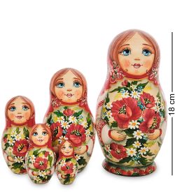 Народные промыслы МР-16/31 Матрешка 5м «Мария с маками» бол.