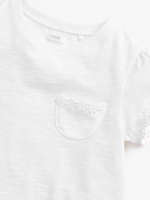 Футболка с вышивкой для девочки Next M48-894, Белый