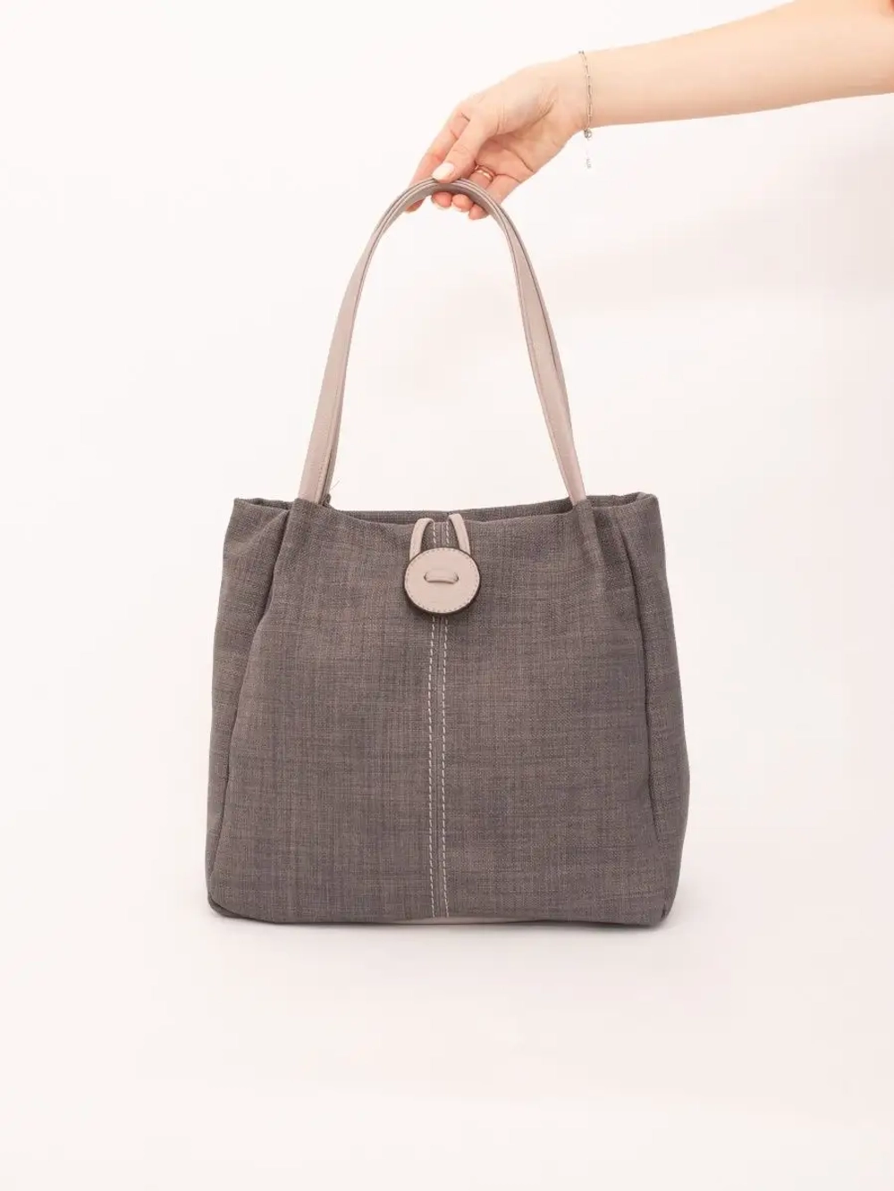 Сумка большая через плечо шоппер мешок