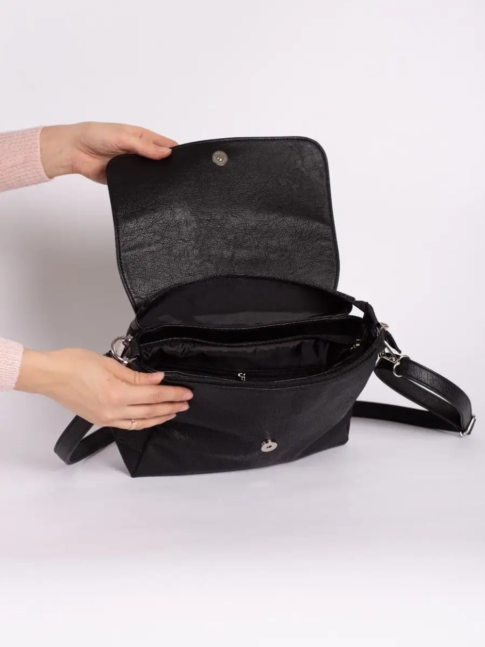 Сумка женская кросс боди через плечо на ремне из экокожи повседневная и деловая для женщины