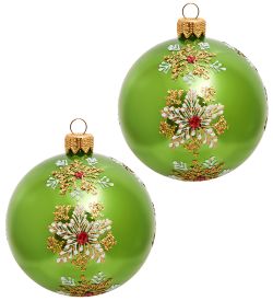 Элита НФШ-1438 Набор ел.украшений Шар 2шт «Снежинки» 85 мм