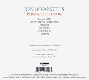 Jon & Vangelis / Private Collection (CD)