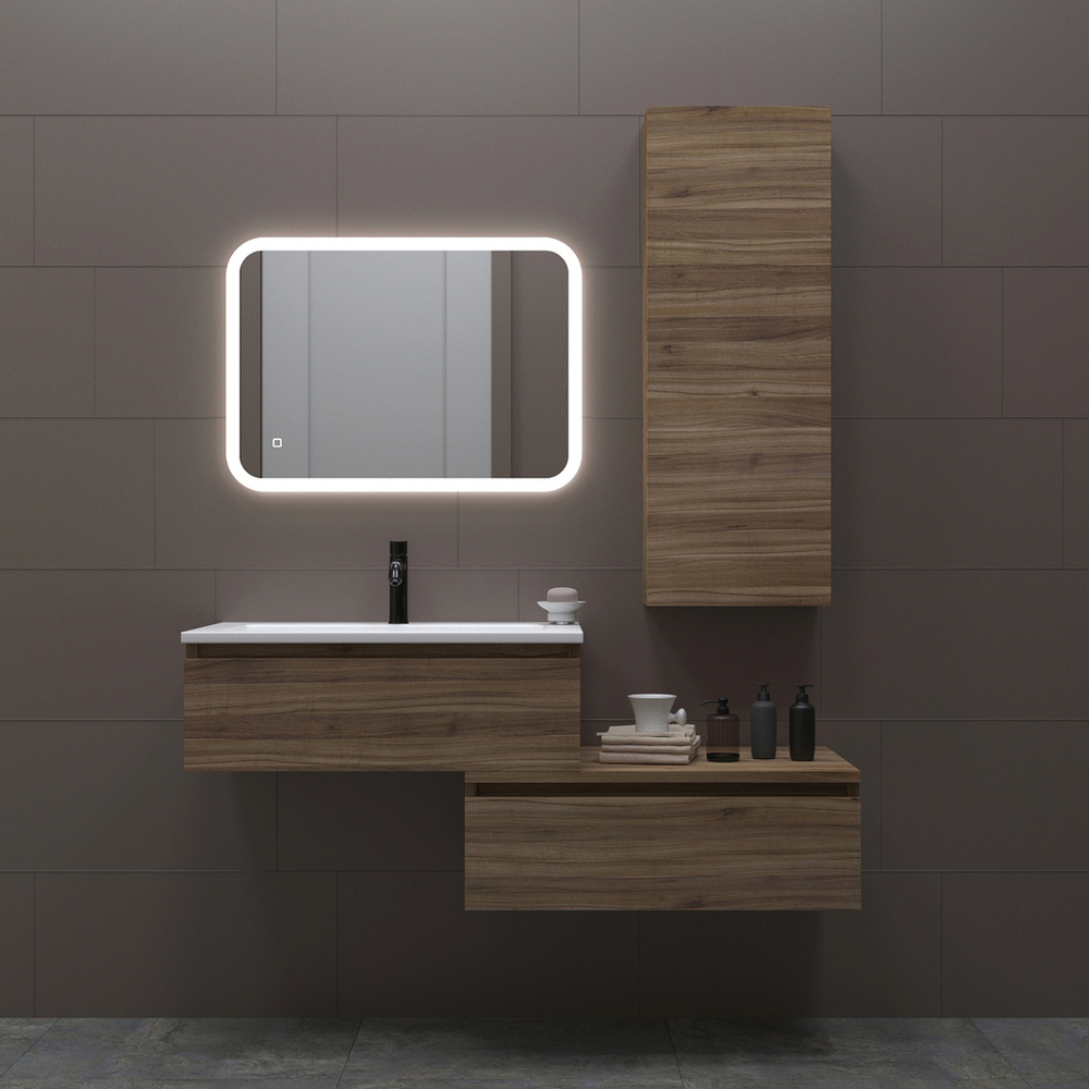 Зеркало MIXLINE "Колорит" ЭКОНОМ 500*600 (ШВ) сенсорный выкл, светодиодная подсветка, универс.крепеж