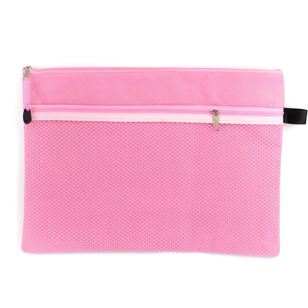 Папка 2 отделения, А4 240х335, Alingar, текстиль, карман, молния сверху, ассорти