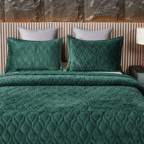 Покрывало 240x260 Sofi De MarkO Нобилис малахитовый зеленый