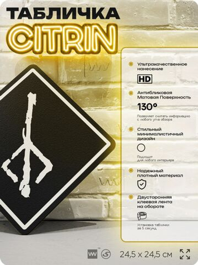 Табличка декоративная "Bloodborne" на дверь и стену, прикольная штука в подарок геймеру, декоративный знак, 24,5х24,5 см, Айдентика Технолоджи