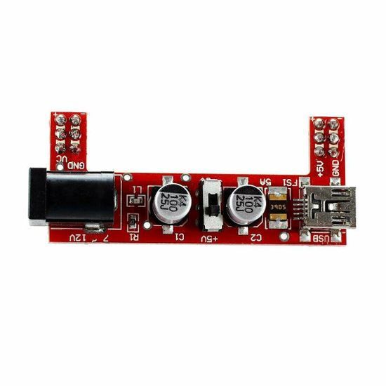 Модуль питания макетной платы, 2-канальный, 5 В/3,3 В