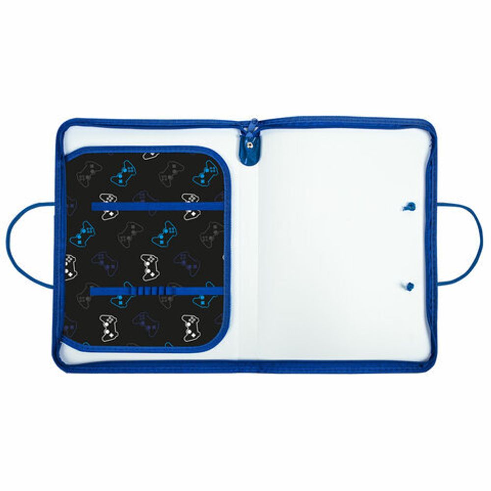 Папка для труда на молнии с ручками ПИФАГОР А4, 1 отделение, пластик, органайзер, "Lucky gamer", 273390