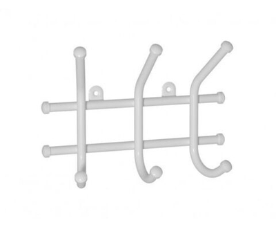 Вешалка настенная "Норма 3" 3 крючка 24,5х8х16,5см белая ВН64Б ЗМИ