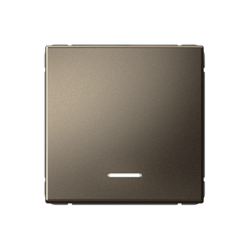 Выключатель кнопочный 1-кл. ArtGallery 10А с подсветкой механизм мокко SE GAL000616