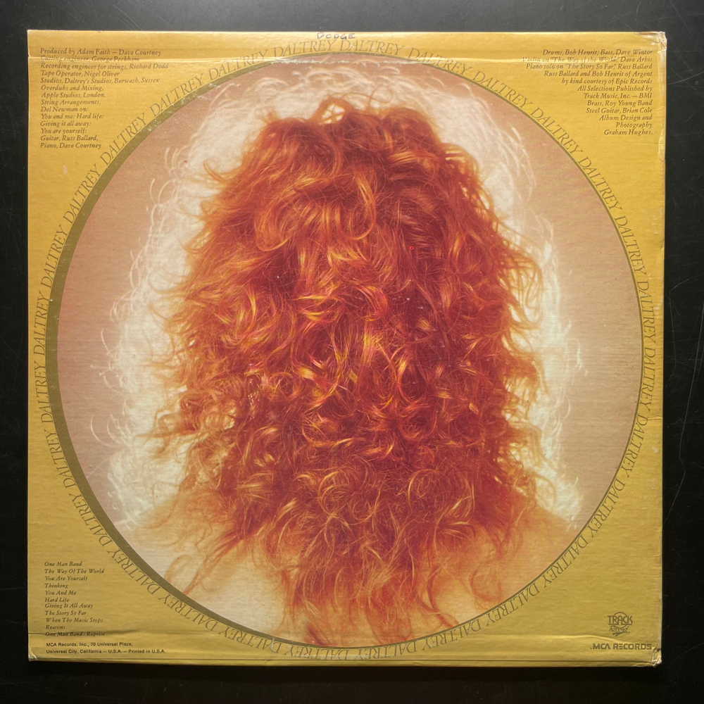 Roger Daltrey ‎– Daltrey (США 1980г.)