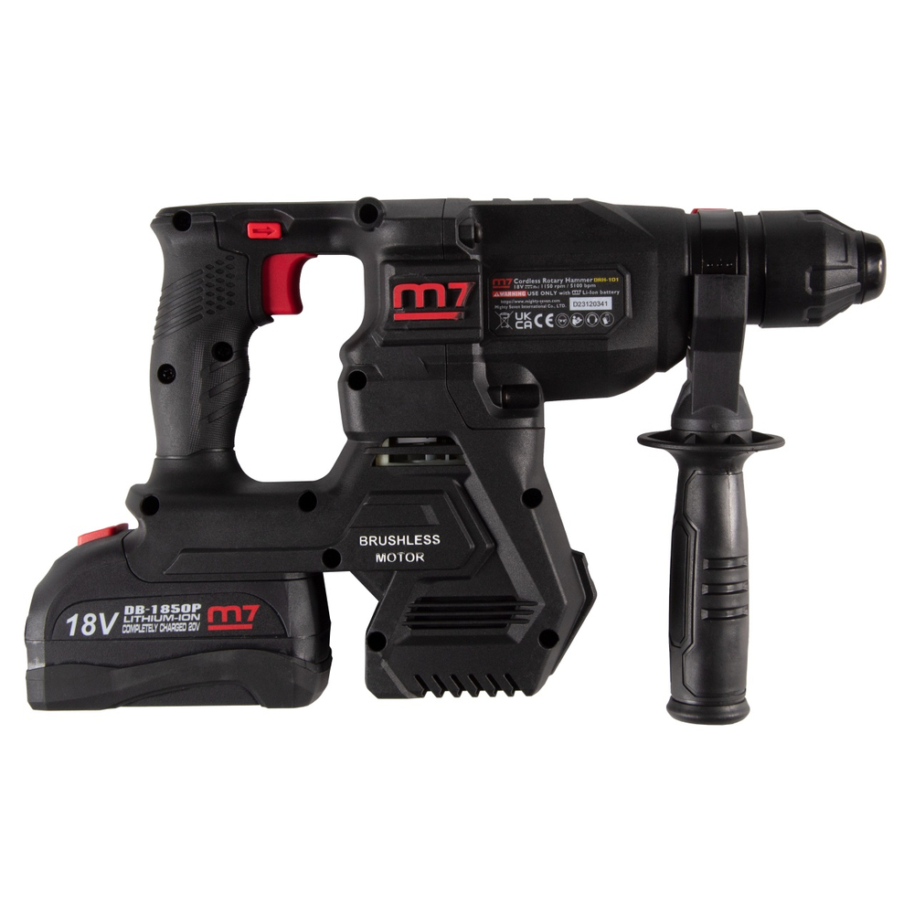 Перфоратор аккумуляторный,18 В, 4 предмета, кейс MIGHTY SEVEN DRH-101A