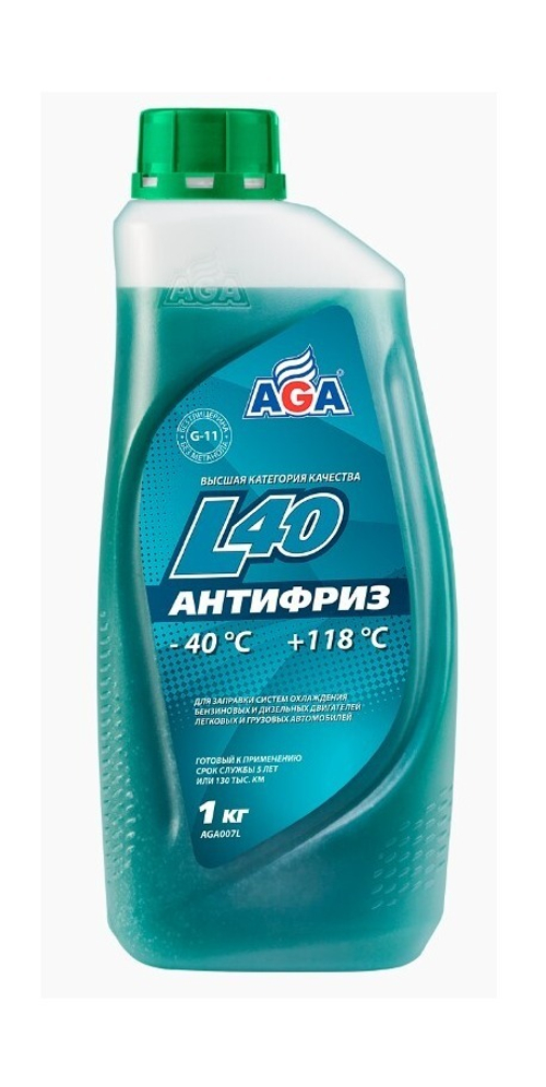 Антифриз AGA сине-зеленый (-40 /+115) готовый 1 кг