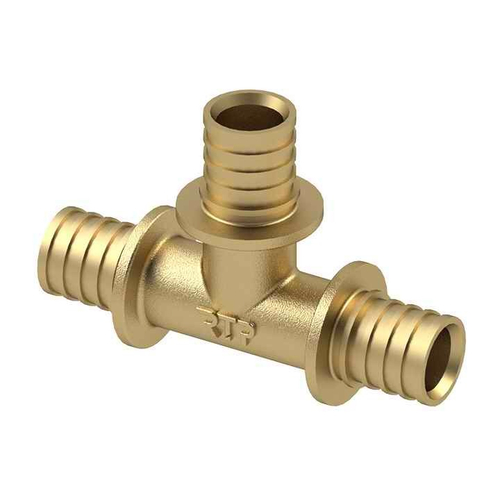 Тройник аксиальный, латунь,25, желтый, RTP (50/5)