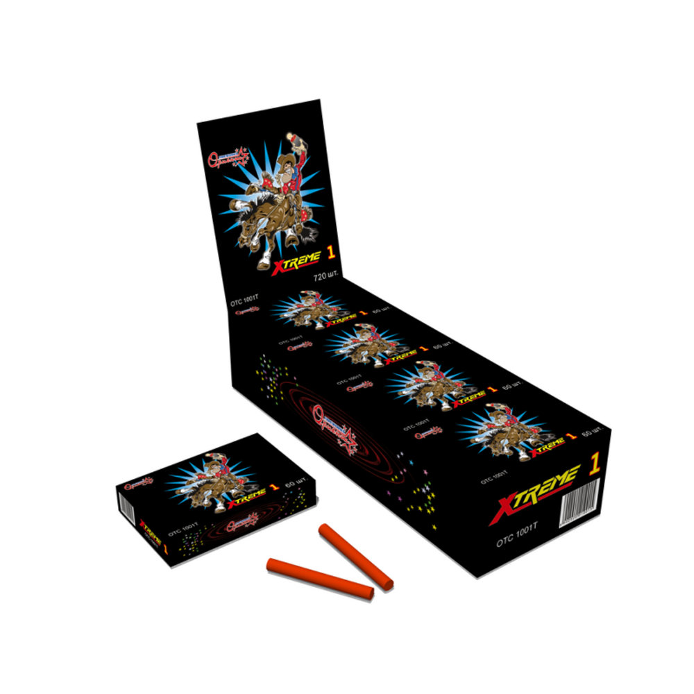 Петарды ОТС 1001-Т Экстрим 1 (60 штук) терка