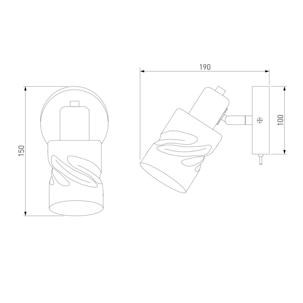 Спот Eurosvet Ansa 20120/1 чёрный жемчуг