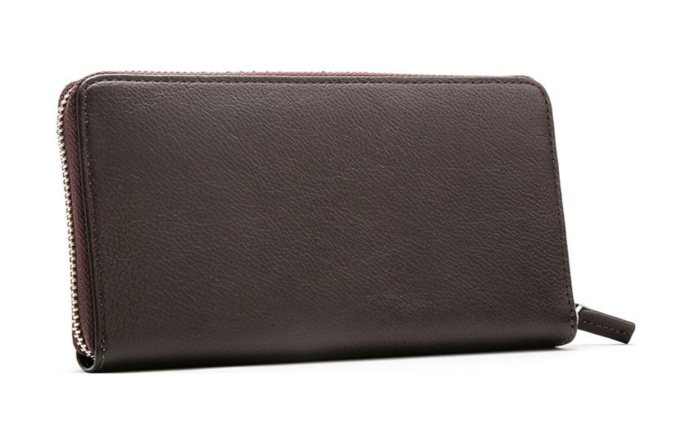 CALVIN KLEIN Cow Leather Clutch Wallet Men"s Brown