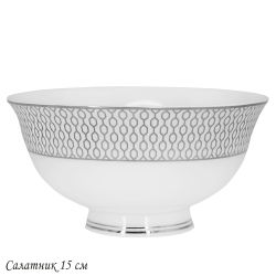 Lenardi 145-567 Салатник 15см СЕВИЛЬЯ СЕРЕБРО в под.уп.(х30)Костяной фарфор