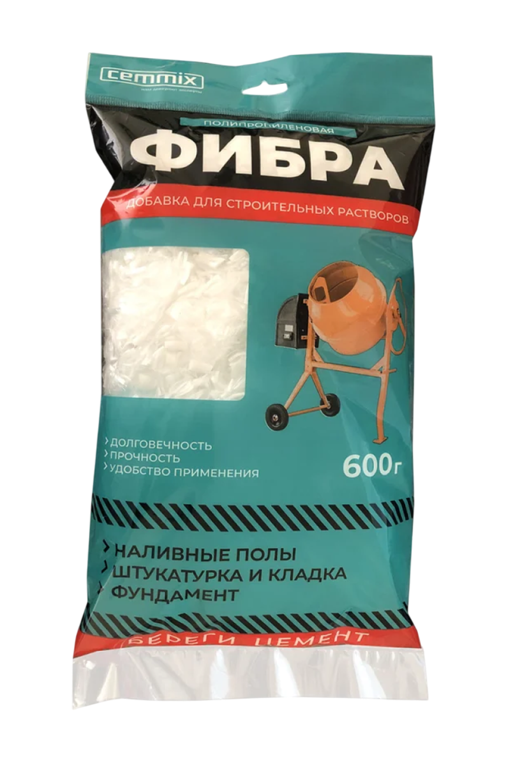 Фиброволокно полипропилен "Сеmfibra " "CEMMIX" 600г