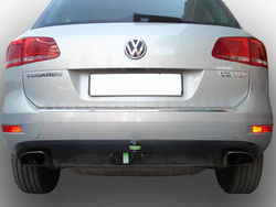 Фаркоп(прицепное) Лидер-Плюс для VOLKSWAGEN TOUAREG 2002-2018, AUDI Q7 2005-2015, PORSCHE CAYENNE 2002 -2017 (паспорт и сертификат в комплекте)(без электрики)V124-A