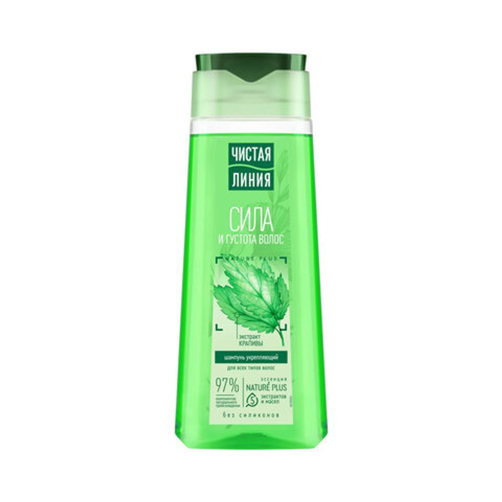 Шампунь для всех типов волос 250 мл, ЧИСТАЯ ЛИНИЯ "Экстракт крапивы", укрепляющий
