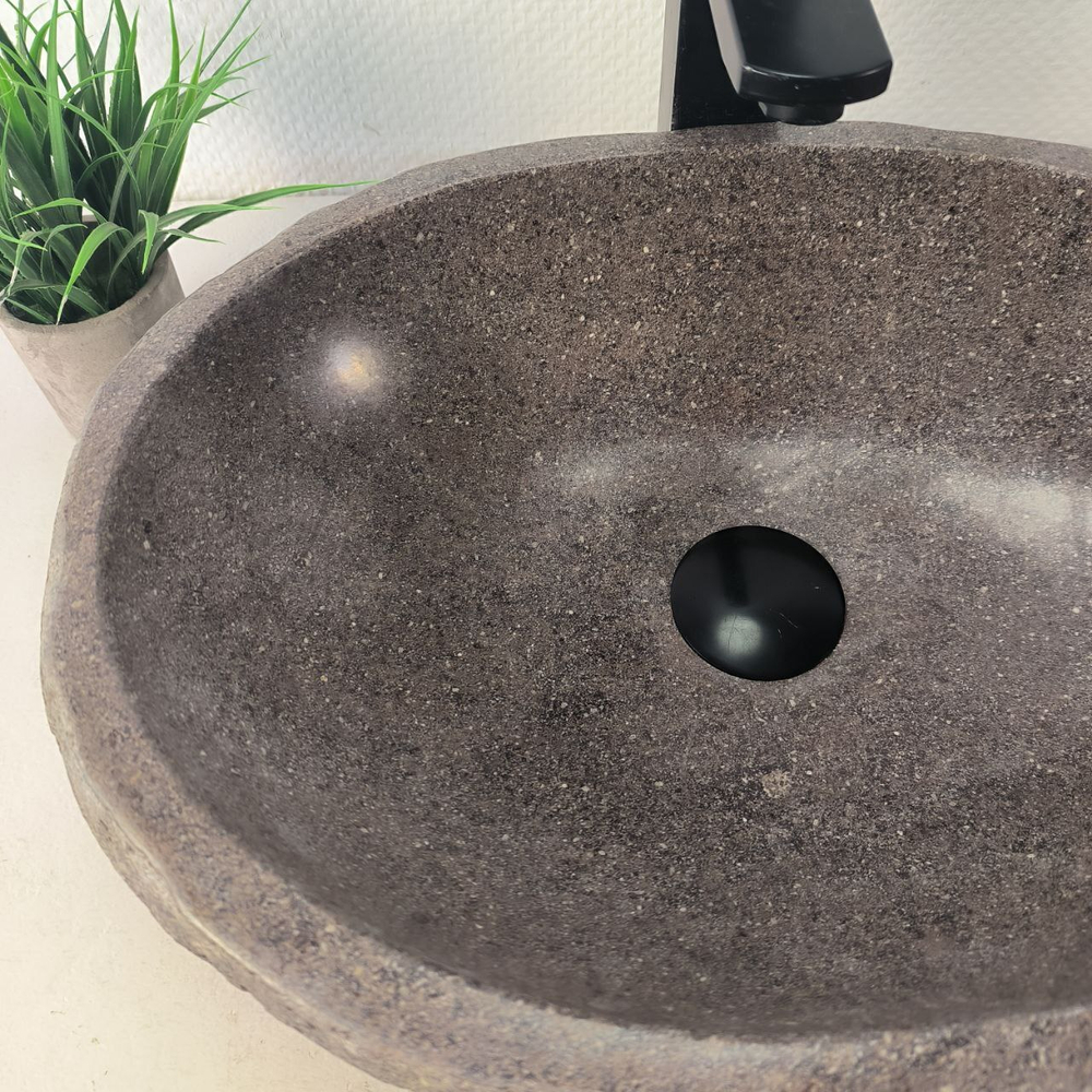 Раковина из речного камня RS-66099 48х34х15 из натурального камня