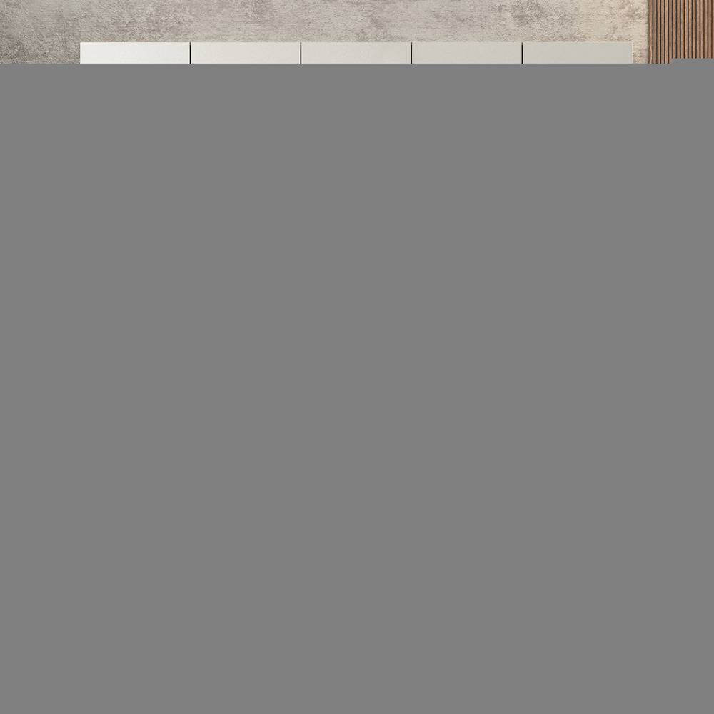 Шкаф Агератум МДФ четырехсекционный с антресолью и стеллажом Лайн флай (0,27) А10029 матовая - Орех Экко 9459  210*60*220