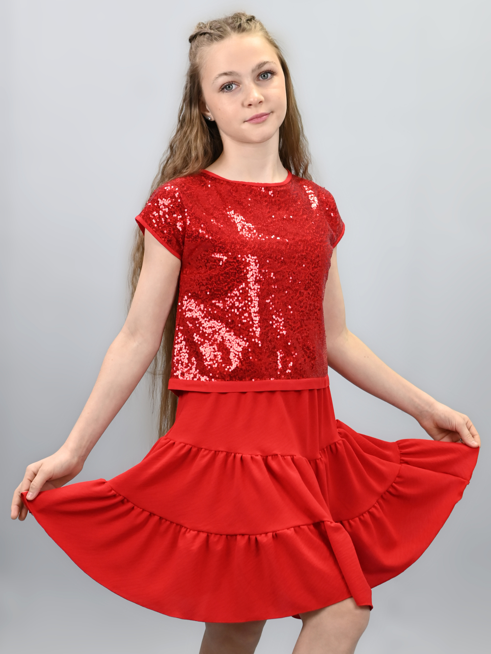 Блузка топ с пайетками для девочки