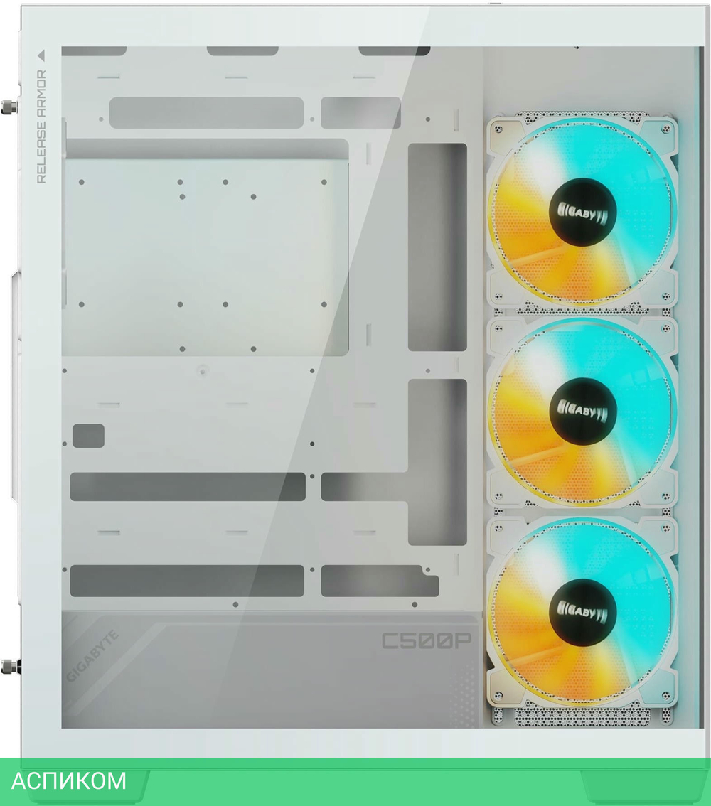 Корпус Gigabyte C500 Panoramic Stealth Ice без БП белый (GB-C500PI ST)