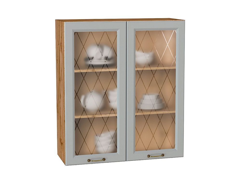 Шкаф верхний с 2-мя остекленными дверцами Ницца