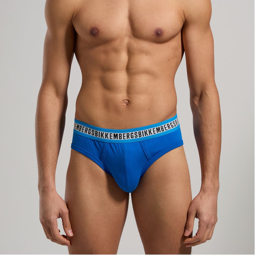 Мужские трусы брифы мультиколор набор 3 в 1 Bikkembergs FASHION TAPE BKK1USP08TR