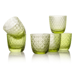 Стакан 310мл IVV Sixties ярко-зеленый, узор Брижит