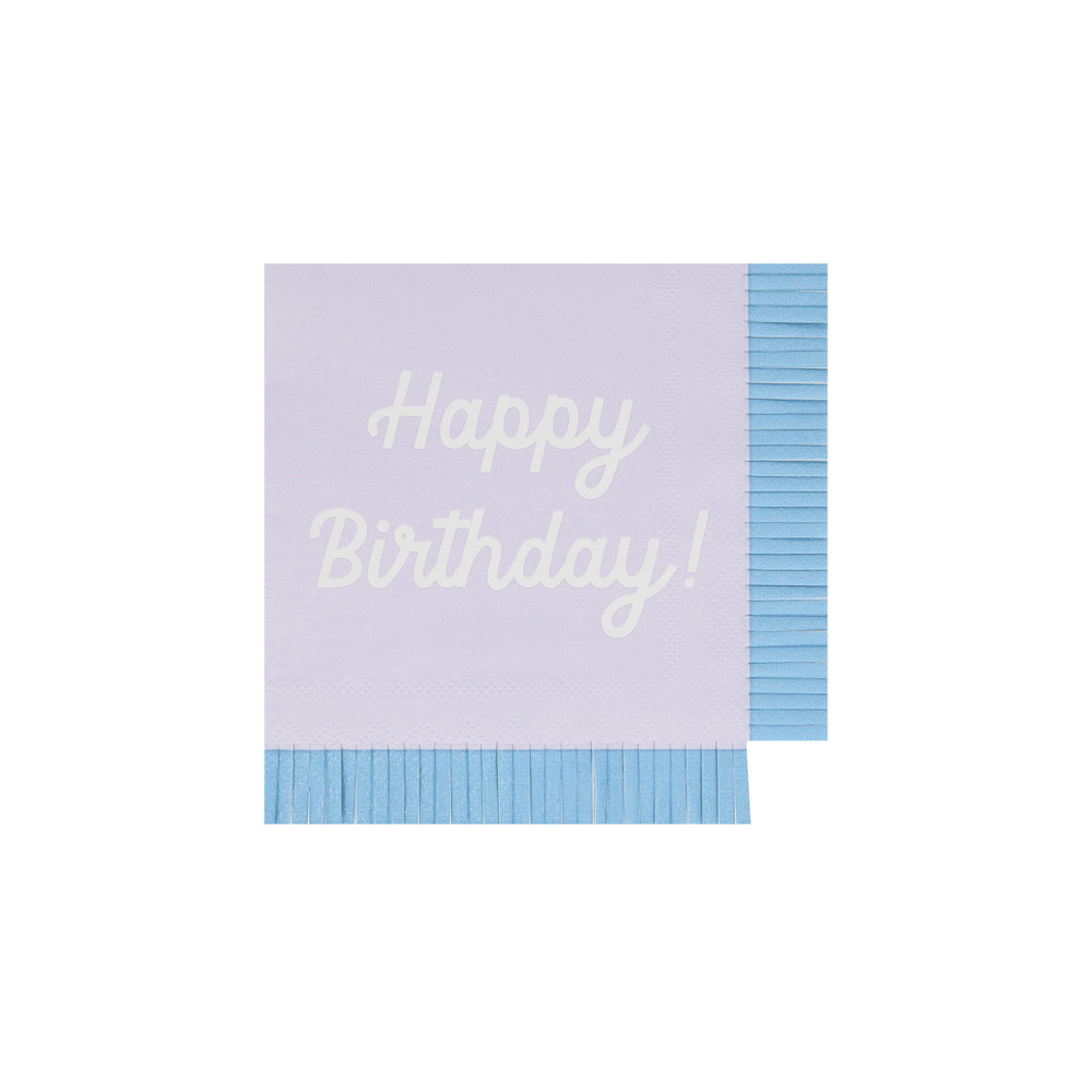 Салфетки маленькие цветные "Happy Birthday" 16 шт.