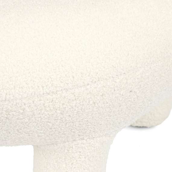 Лаунж-кресло Plump, белое букле