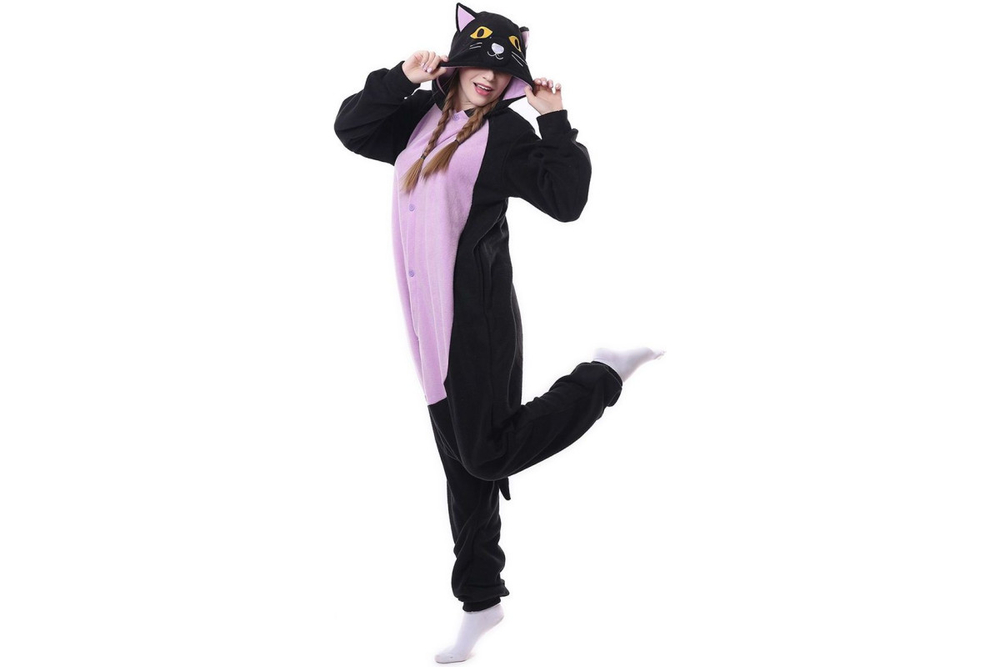 Кигуруми Funfur Fleece Фиолетовый кот M