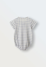 1513-340 Боди из муслина (клетка синяя)