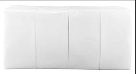 Салфетки 33*33 200 шт белые 2х слойные "Сложение-1/8"  (1/9шт)