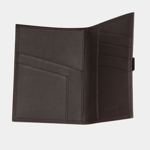 Обложка для паспорта и автодокументов Cannes из кожи теленка, темно-коричневого цвета