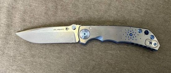 Нож Spartan Blades Harsey Dot Matrix - сталь MagnaCut, рукоять титан + авторская гравировка