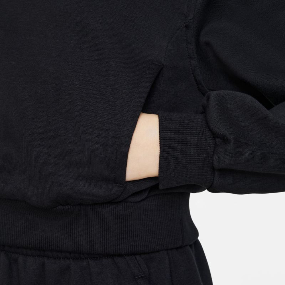 Детская теннисная куртка Nike Sportswear Club Fleece Crop Hoodie - black/white