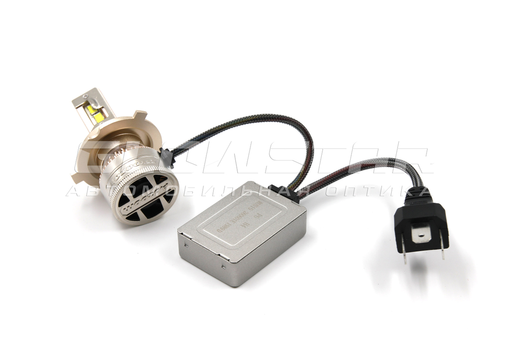 Светодиодные лампы Aozoom P6 H4 с вентилятором, 12V 55W 6000Lm (комплект, 2шт)