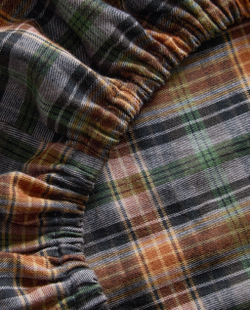 Zara Home - Простыня фланелевые клетчатые брюки, синий, 160х200х30 см