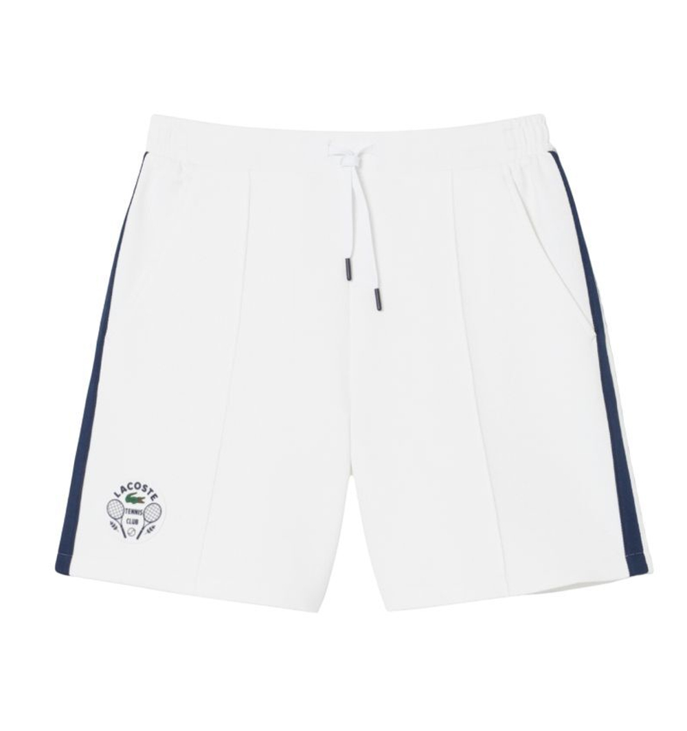 Мужские теннисные шорты Lacoste Ultra Dry Badge Accent Tennis Heritage - белый