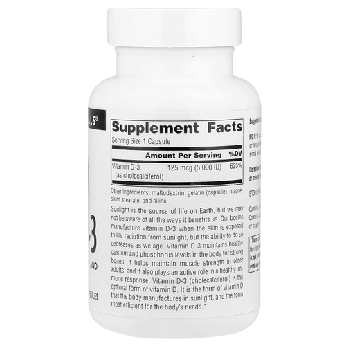 Source Naturals, витамин D3, 5000 МЕ, 120 капсул